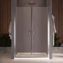 Box due battenti SATINATO Box doccia nicchia porta due battenti altezza 200cm cristallo 8mm con profilo SATINATO - ELDA A vol ...
