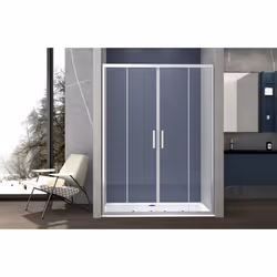 Box apertura centrale 195cm Box doccia a nicchia 130cm porta scorrevole apertura centrale altezza 195cm - LISA A volte per es ...