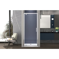 Nova - Box doccia nicchia 100 cm porta battente H195 cm giulia Cromato