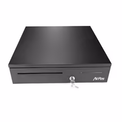 AVPos CASH-U280, Cassetto di cassa manuale e automatico, Acciaio, Nero, Plastica, 12 V, 405 mm