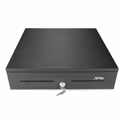 AVPos CASH-U290, Cassetto di cassa manuale e automatico, Metallo, Nero, Plastica, dC, 12 V