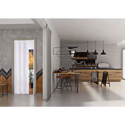 Porta a Soffietto da Interno 88,5x214 cm in PVC Florance Bianca Pastello - Vista aggiuntiva 2