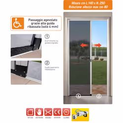 Zanzariera a Rullo 140x240 cm per Porta e Balcone Masi Tanke Bianca - Vista aggiuntiva 3