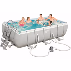 Piscina Fuori Terra Piscina Fuori Terra Rettangolare 404x201x100cm Bestway Power Steel Frame 56441 Telaio in metallo trattato ...