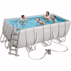Piscina Fuori Terra Piscina Fuori Terra Rettangolare 412x201x122cm Bestway Power Steel Frame 56456 Telaio in metallo trattato ...