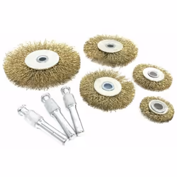 SET 5 SPAZZOLE IN ACCIAIO PER SGROSSATURE METALLO Spazzole circolari abrasive in acciaio da trapano per sgrossare e ripulire ...