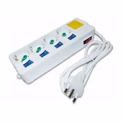 Multi presa 4 posti tasto on off multipresa elettrica shuko 4 interruttori spina italiana Multipresa schuko con spina italian ...