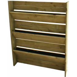 Bauer - Ortiera in Legno Verticale 3 Contenitori 80x17x120 cm
