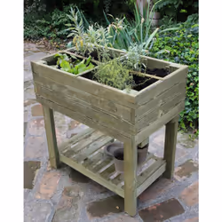 Ortiera Ortiera in Legno a Pavimento 4 Contenitori 80x50x80 cm Bauer Coltivare il proprio orto di casa senza avere un giardin ...