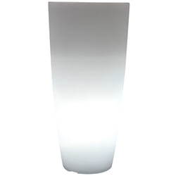 Vaso Luminoso Tondo Ø40x90 cm in Resina Bauer Bianco Ghiaccio