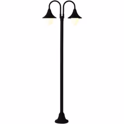 Paletto Paletto da Esterno Lampione H210 cm Bauer Parigi Nero Corpo in alluminio verniciato Globo in metacrilato Per lampade ...