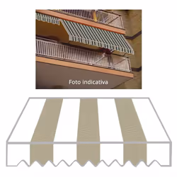 Tenda da Sole a Caduta 3x2,5m Tessuto in Poliestere Disegno P2004 - Vista aggiuntiva 2