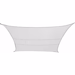 Tenda Vela da Giardino Tenda Vela Ombreggiante Quadrata 2,9x2,9m in Poliestere Bauer Bianco Materiale: poliestere 160 g/mq Co ...