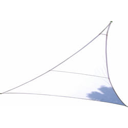 Tenda Vela Ombreggiante Triangolare 5x5x5m in Poliestere Bauer Bianco