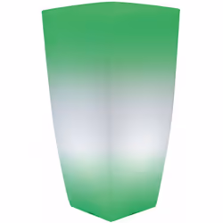 Vaso Vaso Luminoso Quadrato 33x33x70 cm Bauer Home Light Ghiaccio e Verde Materiale: resina colorata Per interno ed esterno D ...