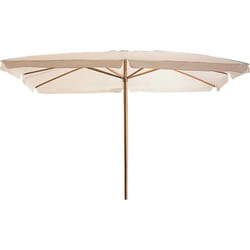 Bauer - Ombrellone da Giardino 3x3 m Palo Ø48 mm in Legno Bianco