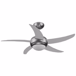 Ventilatore Ventilatore da Soffitto 5 Pale con Telecomando e Lampada Ø130 cm 3 Velocità Bauer Silver Ventilatore da soffitto  ...