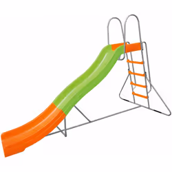 Scivolo Scivolo da Giardino 150x317x204cm in Acciaio per Bambini Bauer Scivolo per bambini componibile 3 pezzi in polipropene ...