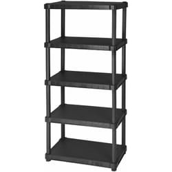 Bauer - Scaffale in Resina Antiurto 5 Ripiani 80x40x188 cm Nero