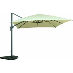 Ombrellone da Giardino Decentrato 3x3 m Struttura in Alluminio Bauer Ecrù