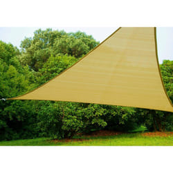Tenda a Vela Ombreggiante Triangolare 500x500x500 cm in Polietilene Bauer Beige