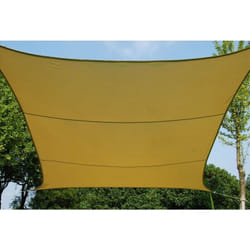 Tenda a Vela Ombreggiante Quadrata 500x500 cm in Poliestere 160 Gr/Mq Bauer Ecrù