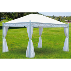 Gazebo da Giardino 3x3m in Metallo Morel Miami Bianco