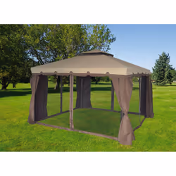 Gazebo da Giardino 3x3m in Alluminio Morel Denver Marrone - Vista aggiuntiva 2