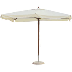 Ombrellone da Giardino 3x3 m Palo Ø48 mm in Legno Morel Ecrù