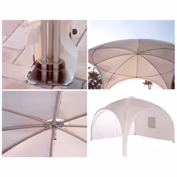 Gazebo da Giardino 3x3m in Alluminio Morel Igloo Bianco - Vista aggiuntiva 2
