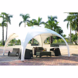 Gazebo da Giardino 3x3m in Alluminio Morel Igloo Bianco - Vista aggiuntiva 3