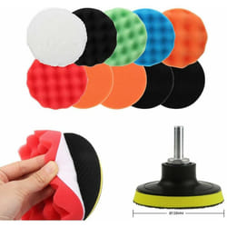 Oxford - Kit 11 Spugne Platorello 6' 150 Mm Disco Spugna Per Lucidatrice Lucidatura Auto