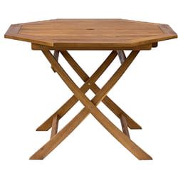 Tavolo Ottagonale Pieghevole da Giardino Ø110x70 cm in Legno di Acacia Morel