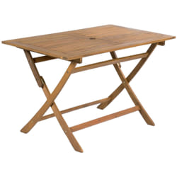 Tavolo Rettangolare Pieghevole da Giardino 120x70 cm in Legno di Acacia Morel