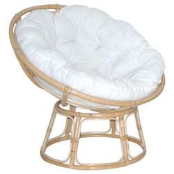 Poltrona da Giardino Ø100 cm in Canna Manao con Cuscino Morel Papasan