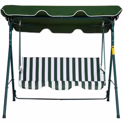 Dondolo Dondolo 2 Posti da Giardino cm in Acciaio Becker Swing Bianco e Verde Dondolo Swing 2+1 posti con struttura in acciai ...
