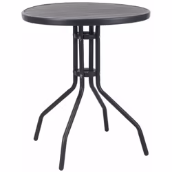 Tavolino Tavolino da Giardino Ø60 cm in Acciaio Becker Wood Grigio Tavolo tondo da giardino modello Wood grigio, struttura in ...