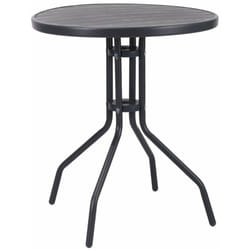 Tavolino da Giardino Ø60 cm in Acciaio Becker Wood Grigio