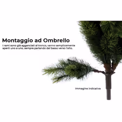 Albero di Natale Artificiale Innevato 210 cm 730 Rami Morel Pino Verde - Vista aggiuntiva 4