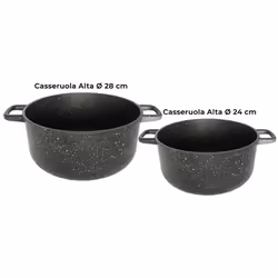 Batteria di Pentole 7 Pezzi in Alluminio Pressofuso Antiaderente Olympia Hard Cook Big - Vista aggiuntiva 3