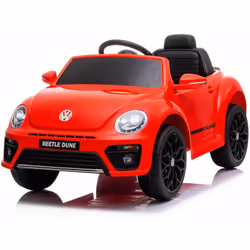 Macchina elettrica Macchina Elettrica per Bambini 12V 1 Posto Volkswagen Maggiolino Beetle Small Rossa Batteria 12V - 4,5Ah R ...