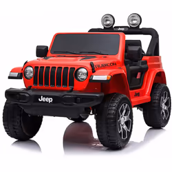 Macchina Elettrica Macchina Elettrica per Bambini 12V Jeep Rubicon Rossa Macchina per bambini modello Jeep Rubicon con sporte ...