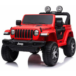 Jeep - Macchina Elettrica per Bambini 12V con Licenza Rubicon Rossa