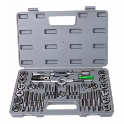 KIT 40 FILIERE MACHI E FEMMINA Set maschi e filiere per filettatura m3-m12 40 pezzi in solido acciaio al tungsteno e di lunga ...