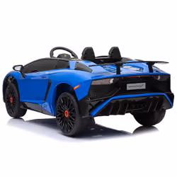 Macchina Elettrica per Bambini 12V con Licenza Lamborghini Aventador Roadster SV Blu - Vista aggiuntiva 2