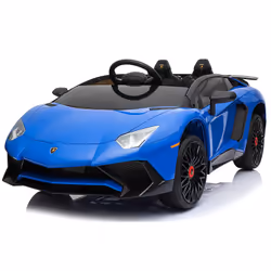 Macchina Elettrica per Bambini 12V con Licenza Lamborghini Aventador Roadster SV Blu - Vista aggiuntiva 3