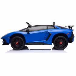Macchina Elettrica per Bambini 12V con Licenza Lamborghini Aventador Roadster SV Blu - Vista aggiuntiva 4