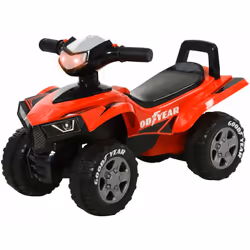 Quad Cavalcabile Quad Cavalcabile 60x31x42 cm con Luci e Suoni Goodyear Rosso e Nero Questo quad giocattolo con licenza GOODY ...