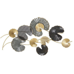 Dmora - Decorazione da parete, Ferro, Con fantasia floreale, Misure: 105 x 4 x 56 cm