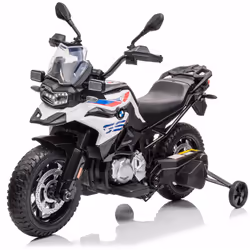 Moto Elettrica Moto Elettrica per Bambini 12V BMW F 850 GS Bianca Dimensioni: 111x62x76 cm Motore: 2x550W Ruote in EVA Batter ...